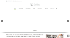 Desktop Screenshot of meridianeyecare.com